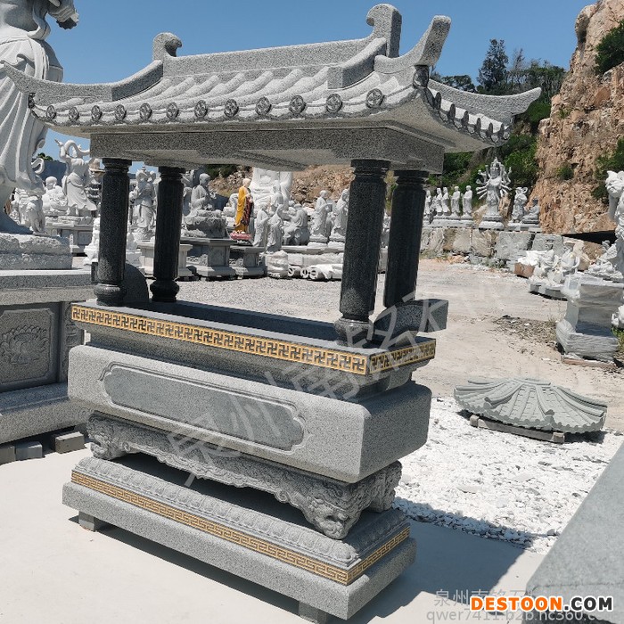 南铭厂家石雕香炉 烧香拜佛青石香炉放在寺庙前上香花岗岩香炉使用图1