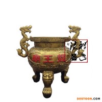 圆形平口香炉铸铁香炉宗祠香炉祠堂香炉 插香香炉