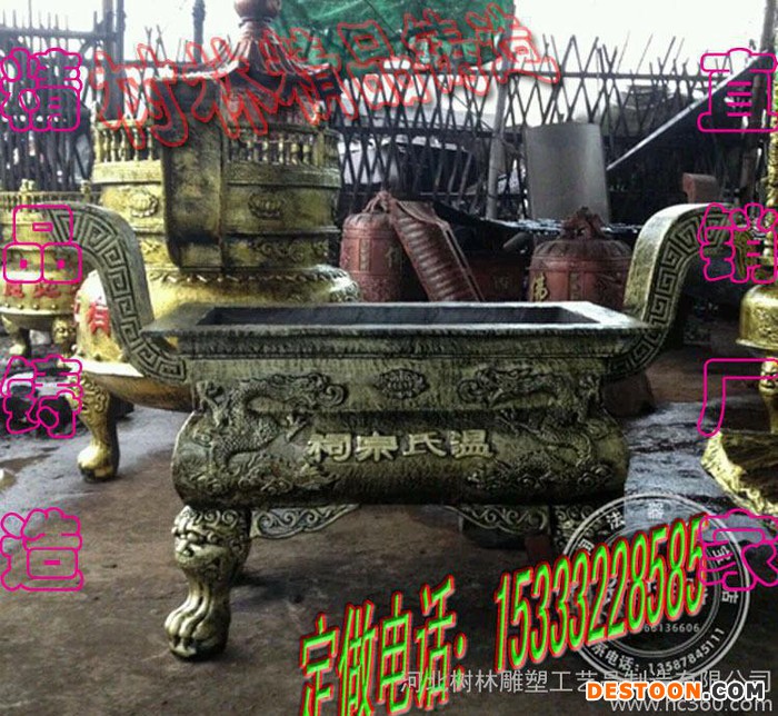 铸铁香炉，铸铜香炉及材质寺庙香炉，可按客户要求定做图1