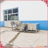 供应小香葱气泡清洗机 枸杞清洗风干流水线 中药材洗泥除杂机
