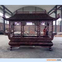 妙缘雕塑出售2米长方形铜香炉 铸铁香炉 批发小件熏香炉
