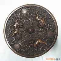 武汉礼品 铜熏香炉 纯铜仿古故宫宝鼎炉 厂家批发 香道佛教用品 铜炉 紫铜三层熏香炉