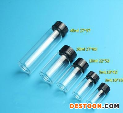 透明螺口玻璃试剂样品瓶 精油瓶 西林瓶 菌种瓶 血清瓶 多规格图1